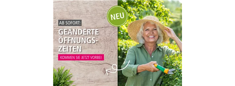 Geänderte Öffnungszeiten